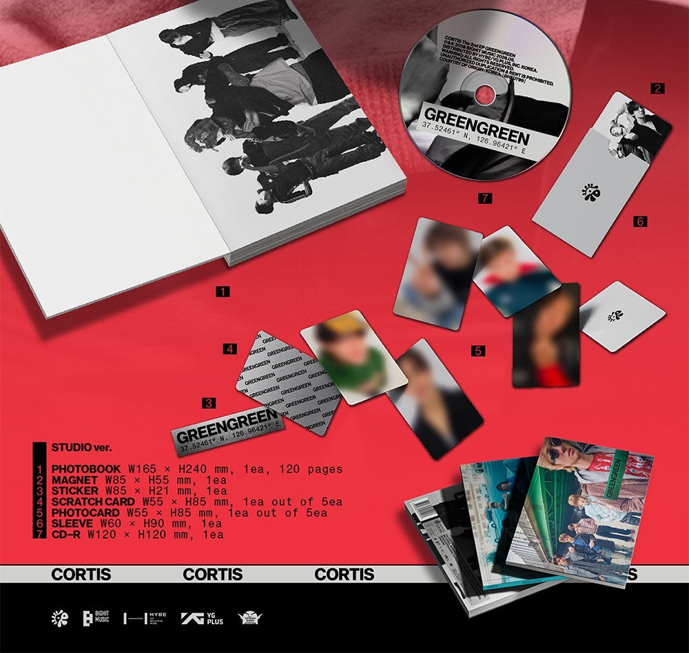 CORTIS [GREENGREEN] 2nd EP Album CD+Photo Book+Magnet+Sticker+2
