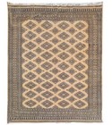 Rare Hand knotted Vintage Pakistani Bokhara Jhaldar Wool Area Rug 10 x 7 Ft — photo 1