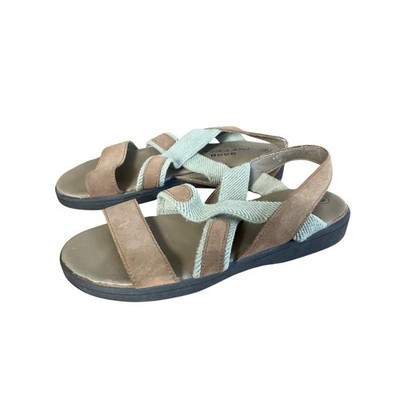 Euro Trekker Sandals Women Size 9 Brown Tan Strappy Comfort Walking