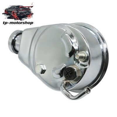 New Power Steering Pump For Chevy BBC SBC 350 454 Chrome 5/8'' Key Way Style