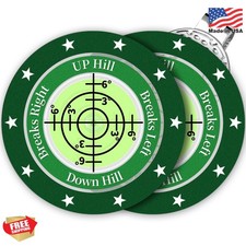 Golf Green Reader, 2 Pack Golf Ball Marker Hat Clip with High Precision Horizont