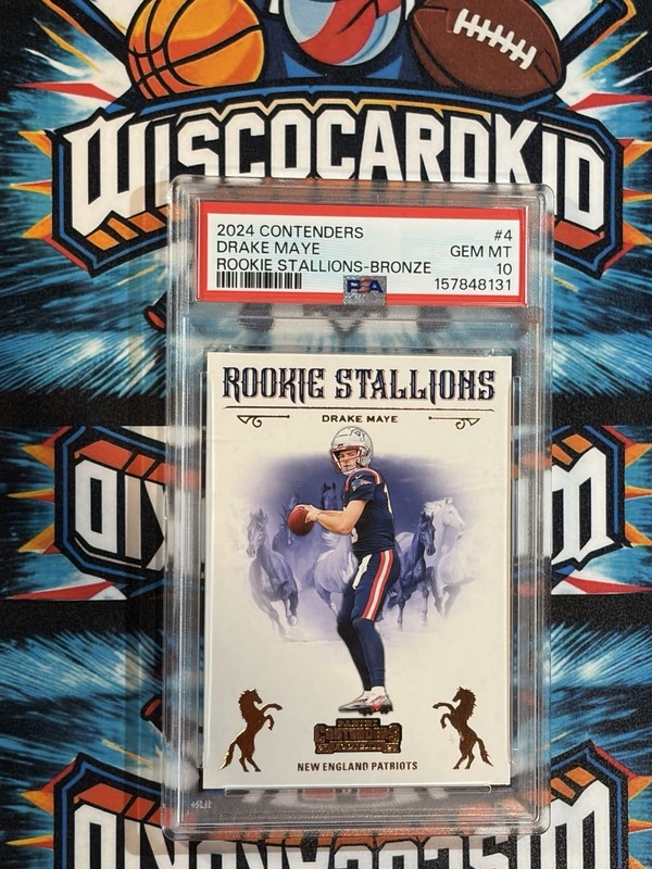 2024 DRAKE MAYE Rookie Stallions-Bronze #4 (RC) PSA 10 New England Patriots