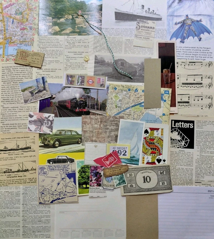 Travel Junk Journal Vintage Ephemera Scrapbooking Kit Paper Flowers Bundle Pack - Image 2 of 4