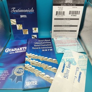 JUPITER Flute Owner's Manual Multilingual Instruction Guide Cloth Inserts