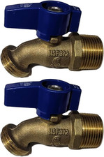 2 Pieces 3/4" Male NPT X 3/4" Garden Hose Threaded Hose Bibb No Kink