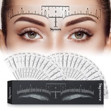 Eyebrow Ruler, 100Pcs Eyebrow Stencil Microblading Ruler, Disposable Eyebrow ...
