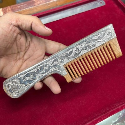 Handmade 999 Pure Silver Hair Comb, Wood Comb, Worth Collecting and Using