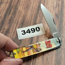 Novelty Knife Co Tom Mix Western 3.5" Closed Pocket Knife Made In USA