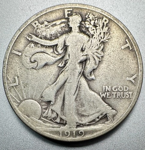 1919  WALKING LIBERTY HALF DOLLAR  VG   BETTER DATE  #1309
