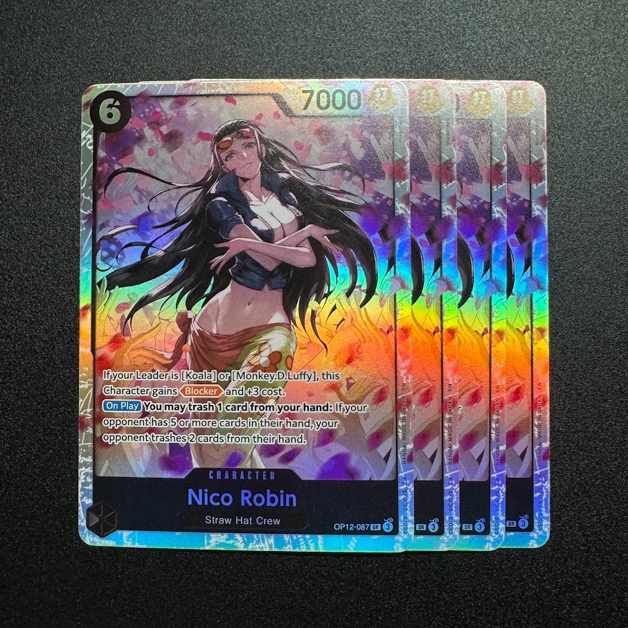 4x Nico Robin OP12-087 SR - One Piece TCG English Legacy of the