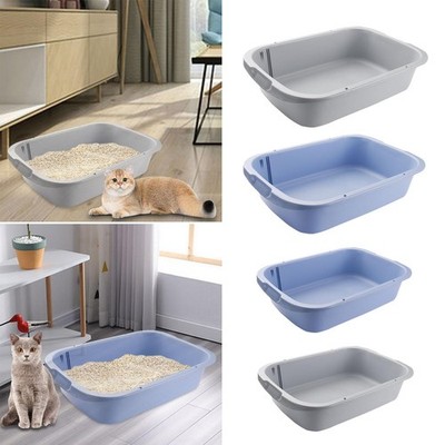 Offene hohe Seiten Haustier Katzentoilette Töpfchentoilette große Pfanne für Kätzchen Kleintiere