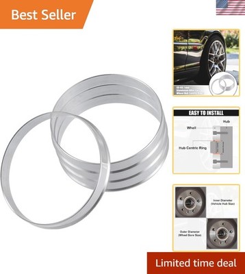 4pcs OD 68mm to ID 60.1mm Aluminum Alloy Car Auto Hub Centric Rings 68-60.1mm