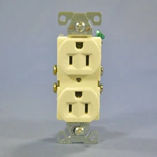 Cooper CR15A Almond 15A Outlet Receptacle NEMA 5-15R 125V Bulk Commercial Grade