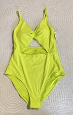 NWT Aerie One Piece Swimsuit Medium Long Neon Yellow