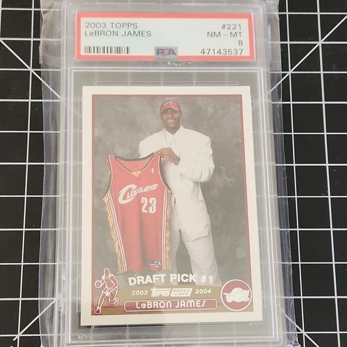 2003 Topps Basketball #221 LeBron James RC Rookie PSA 8 MINT