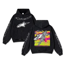  Retro Alpinestars Dirt Racing Washed Hoodie MotorGP World Champion