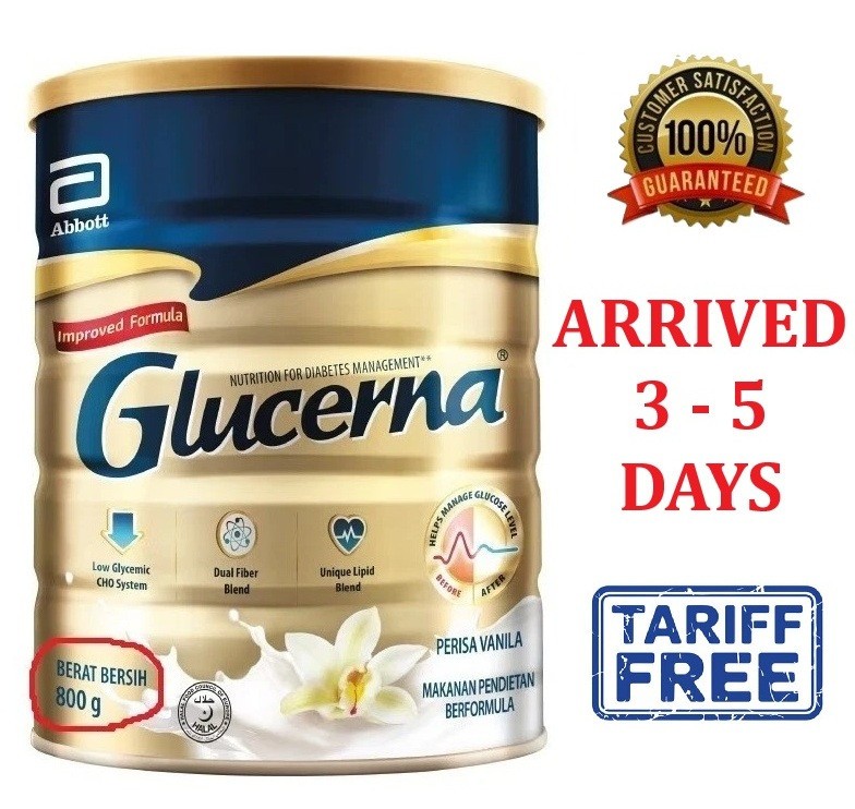 Glucerna Nutrition For Diabetic Management Improved Formula Abbott Vanilla 800G