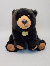 Miyoni Black Bear Stuffed Plush 8" Tall, 2016, Aurora 
