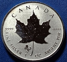 H 2014 Silver 5 Maple Leaf HORSE Privy REVERSE PROOF .9999 1 oz  50,000 MINTED