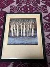 Fumio Fujita White Forest Woodblock 1973 Signed ED 19/200 Framed Japanese Art