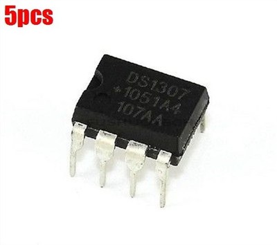 5pcs Real-Time Clock DIP8 DS1307 DS1307N RTC Serial 512K I2C New Iclo #za
