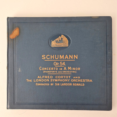 Antikes Schellack-Album (78 UpM) - Schumann Op. 54 / Bach Electrola Sammlung