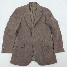 VTG Polo University Ralph Lauren Wool Tweed Blazer USA Union Made Sz 42 See Pics