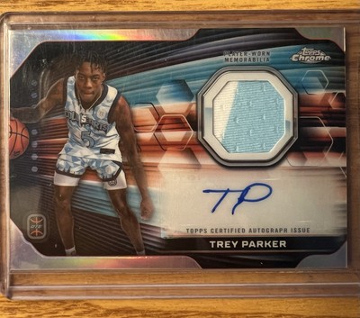2023-24 Topps Chrome OTE Trey Parker Auto Patch Refractor SP Seton Hall RJA-TP