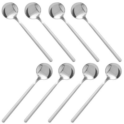 8 Pack 5.3 inch Stainless Steel Espresso Spoons Mini Teaspoons for Coffee