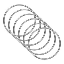 Metal Purse Handle 6 Pcs, Round Bag Handbag Handles Replacement, Silver