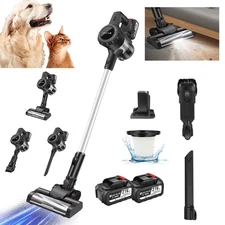 Cordless Vacuum Cleaner, 15Kpa Lightweight Stick Vacuum with Brushless Motor ...