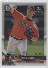 2018 Bowman Chrome Prospects Refractor 190/499 Mike Baumann #BCP217 3d5