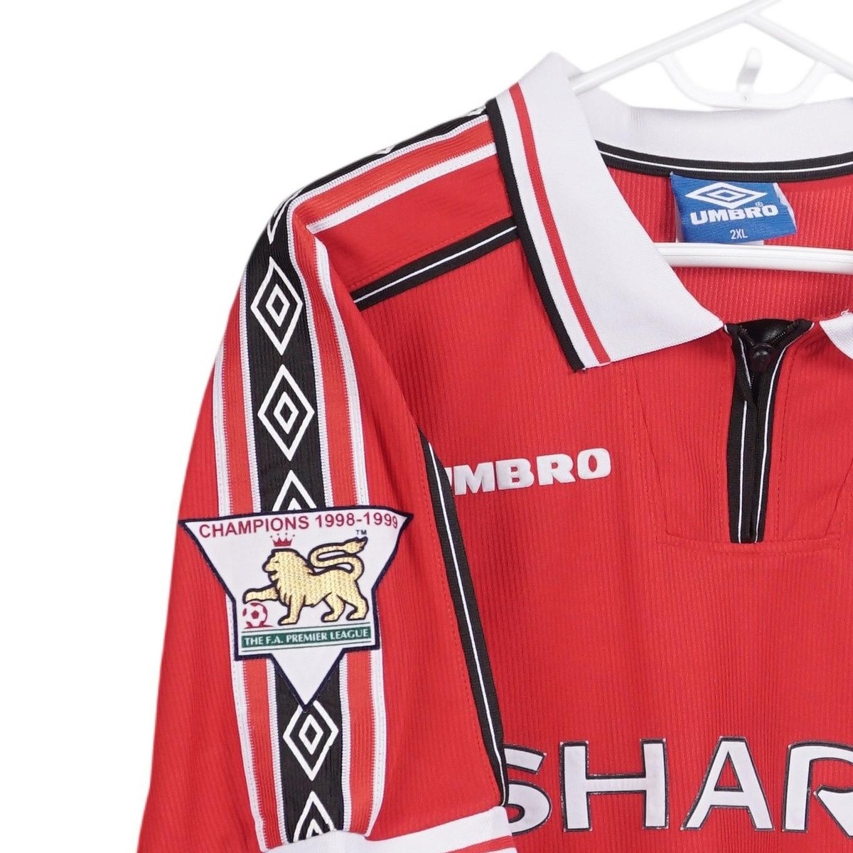 UMBRO Manchester United David Beckham #7 Soccer Shirt 2XL Sharp