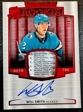 Will Smith 2024 Upper Deck The Cup #200 Red Foil Laundry Tag Patch Auto RC /4