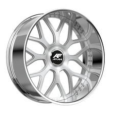 24x9 Amani Allora Brush Center Chrome Lip FORGED Wheel 5x115/5x120 (15mm)