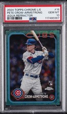2024 TOPPS CHROME LOGOFRACTOR ED #16 PETE CROW-ARMSTRONG 37/199 PSA 10