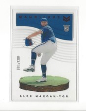 2021 Panini Magnitude Red #48 Alek Manoah RC Rookie Blue Jays Angels /100 