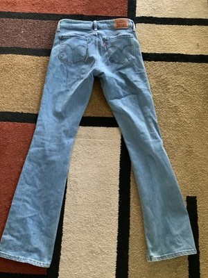 Levi's 715 Bootcut Jeans Women size 27 light Wash Blue Denim Stretch