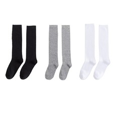 Cotton Business Dress Socks for Men Solid Color Knee Length Formal Stockings