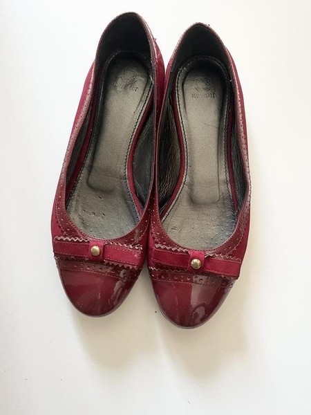 Women Navyboot Heels Burgundy Suede 36