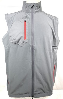 NEW NWT ZERO RESTRICTION Mens GOLF VEST SZ L Z700 Gray Full Zip Sleeveless