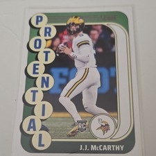 Score 2024 Rookie J.J. McCarthy #10 Minnesota Vikings Football Card