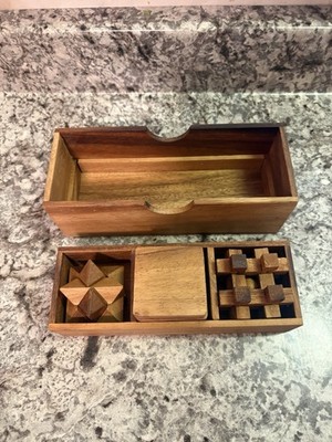 Wooden Puzzle Box Set