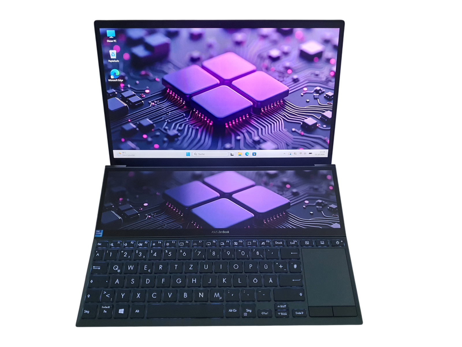 Asus Zenbook Duo UX482EG 14 Zoll Touch i7-1165G7 32GB RAM 1TB SSD Win 11
