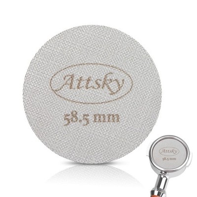 Attsky 58.5mm Espresso Puck Screen, Filter for 58mm 58.5mm, Silver
