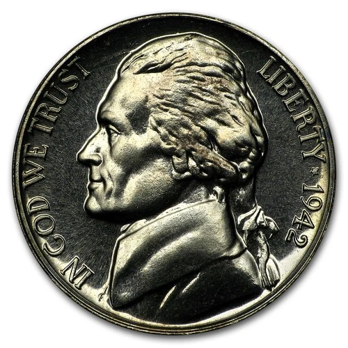1942-P Jefferson Nickel Proof — photo from the most recent tracked eBay sale