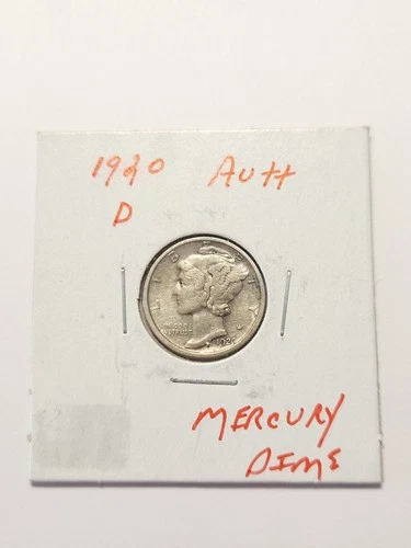 1920 D AU+ Key Date Mercury Dime
