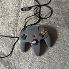 Official Nintendo 64 Gray Controller OEM N64 - Loose-ish Stick 6/10 - Tested