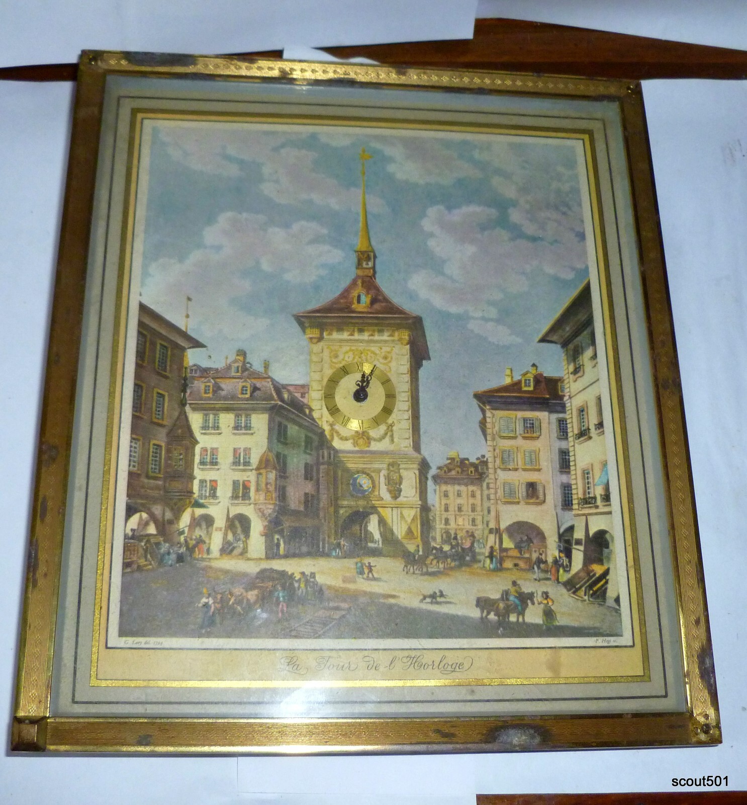 Vintage 1967 Vox Derby Wall Table Clock Company Swiss Tour De I’Horloge Paris