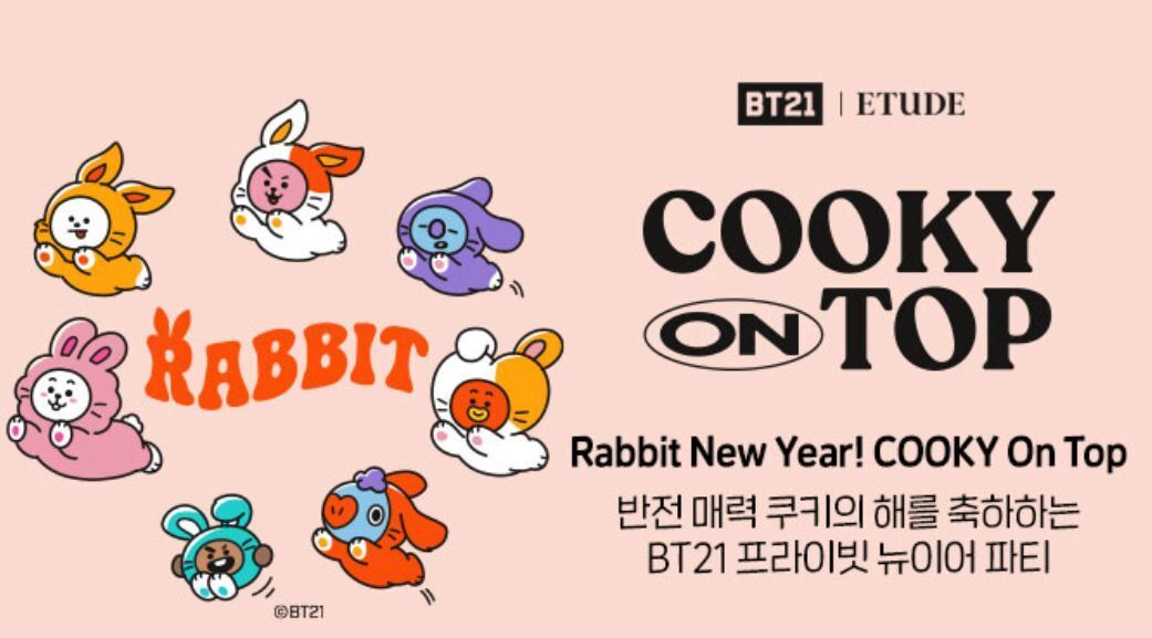 Etude X BT21 BTS Edition Fixing Ting 7 Coldors 4g Rabbit New Year